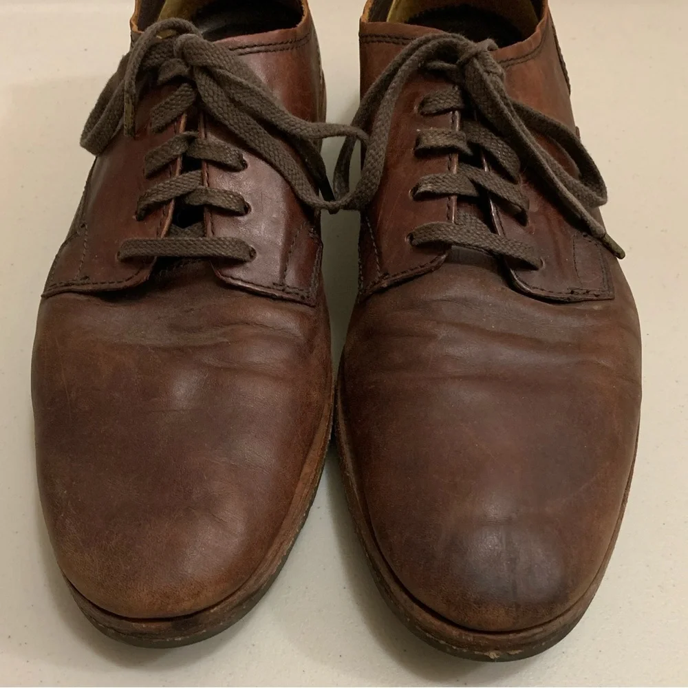 Timberland Boot Company Bardstown Oxford Distressed Brown Leather Shoes Men’s 11